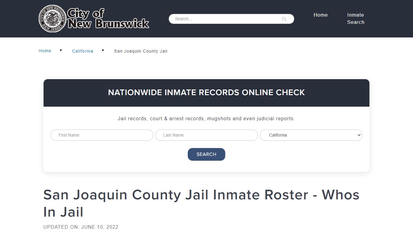 San Joaquin County Jail Inmate Roster - Whos In Jail